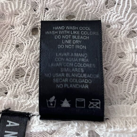 ANNE COLE White 2 Tie Front Tunic Length Beach Swim Cover Up Size XXXL Vacation - Picture 9 of 12